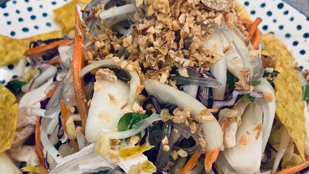 Chicken Snow Bean Salad