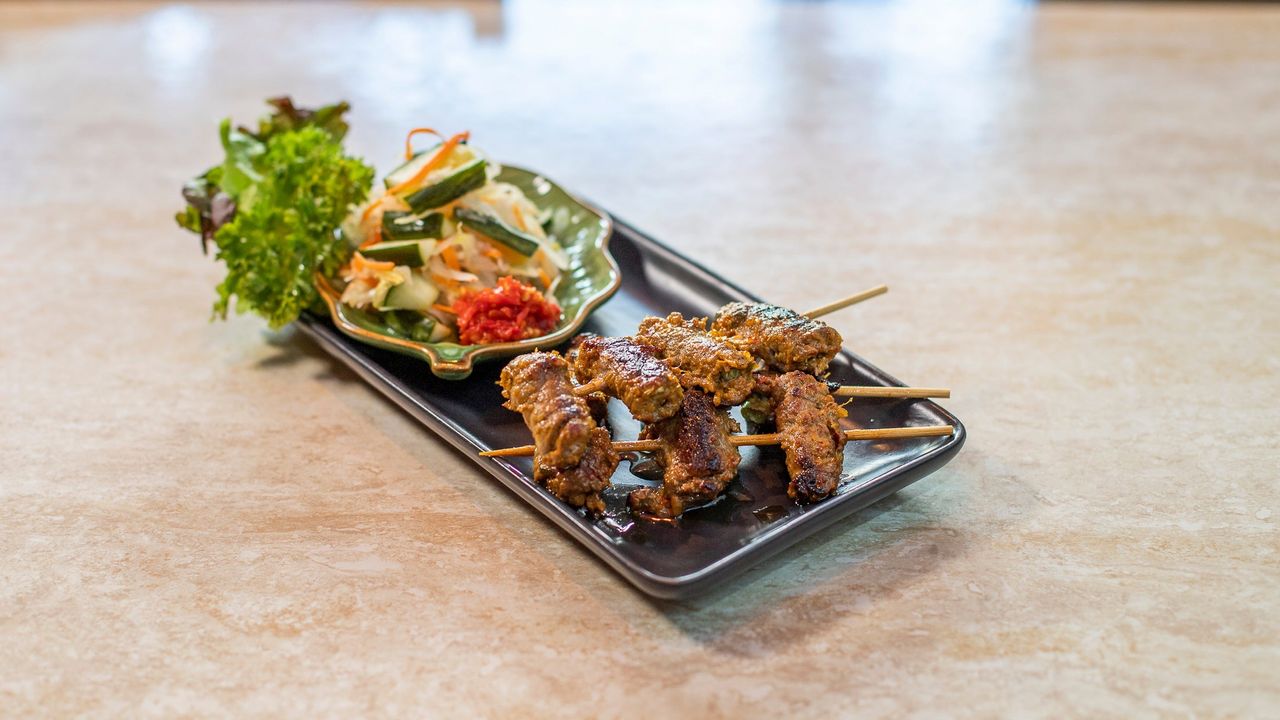 Char Grilled Beef Satays x3