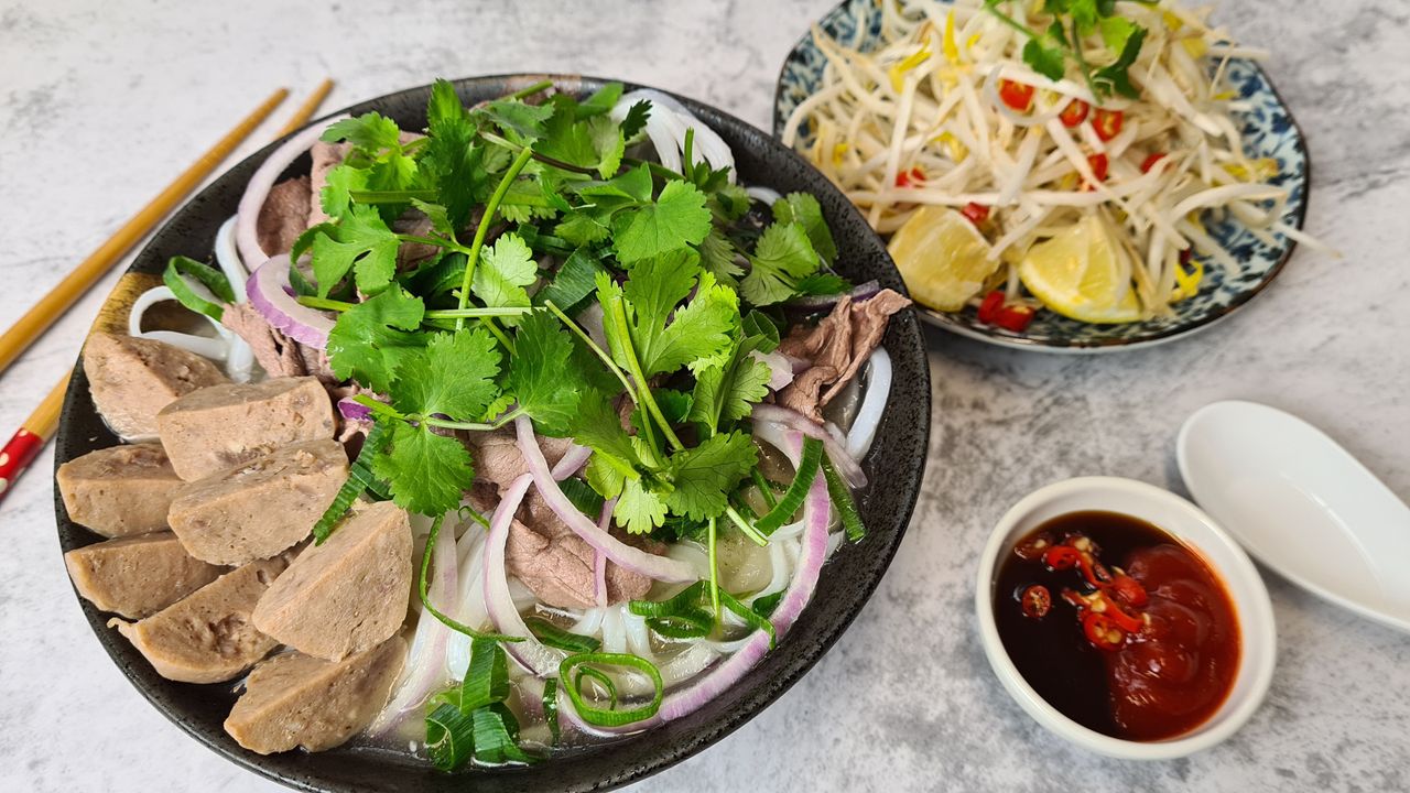 Rare Beef & Beef MeatBall Noodle Soup