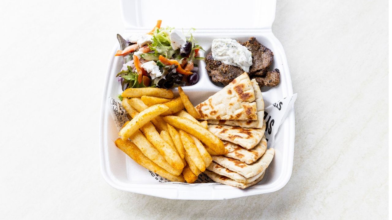 Open Lamb Souvlaki