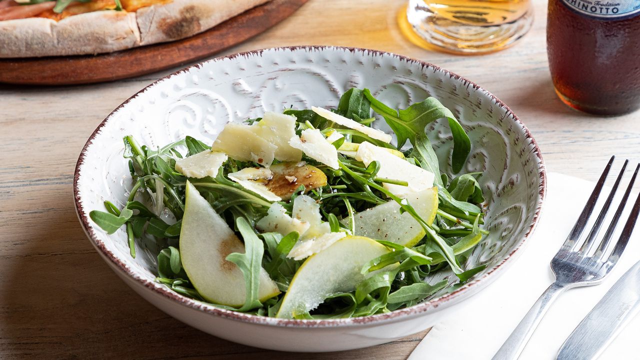 Rocket, Pear and Parmigiano Cheese Salad