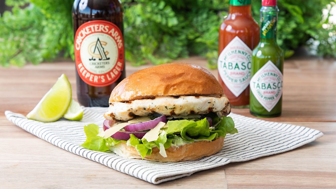 Pesto Bacon Chicken Burger