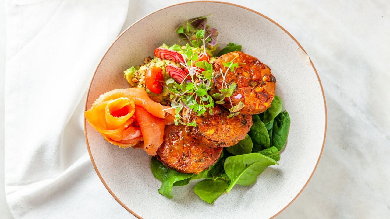 Sweet potato & corn fritters