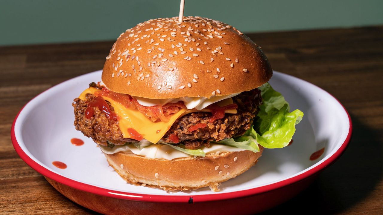 KFCB (Korean Fried Chicken Burger)