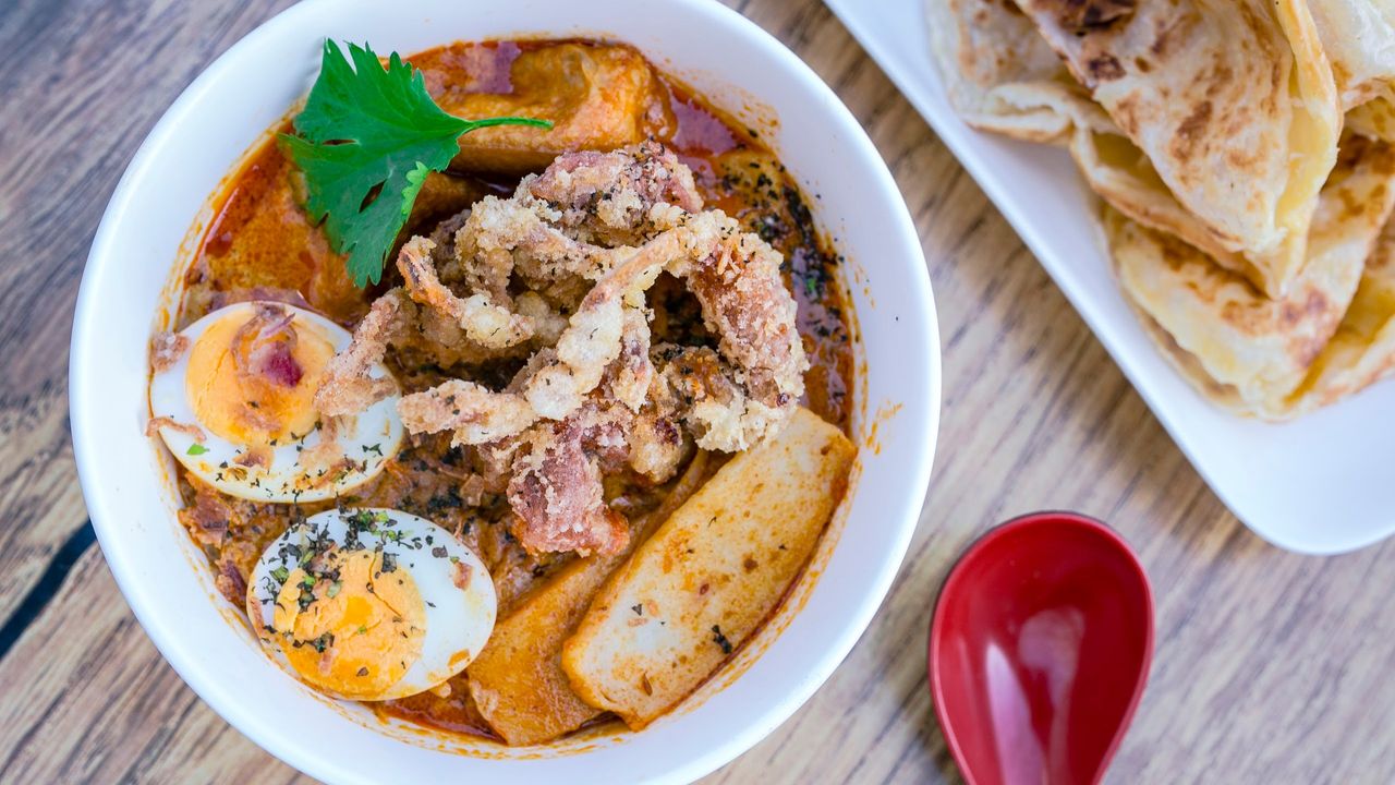 Laksa with Soft Shell Crab