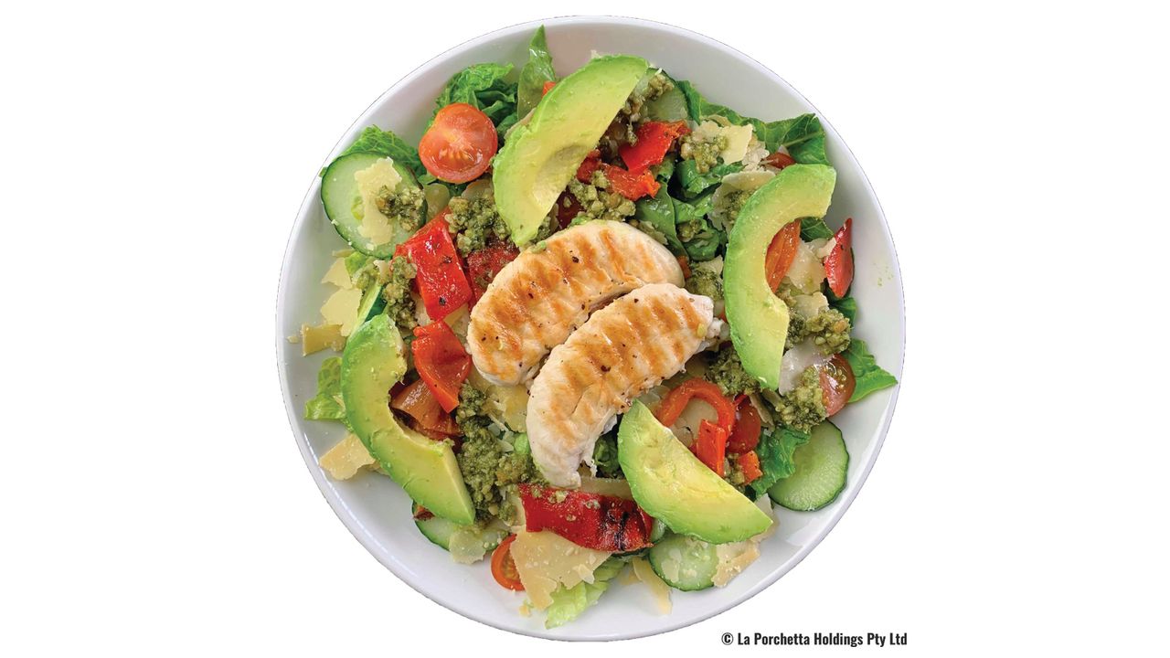 Pesto Chicken Salad with Avocado