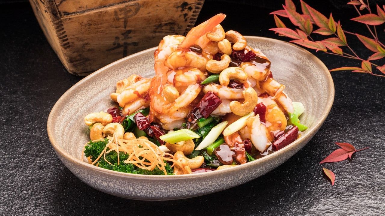 Kong Pao Prawns with Cashew Nuts