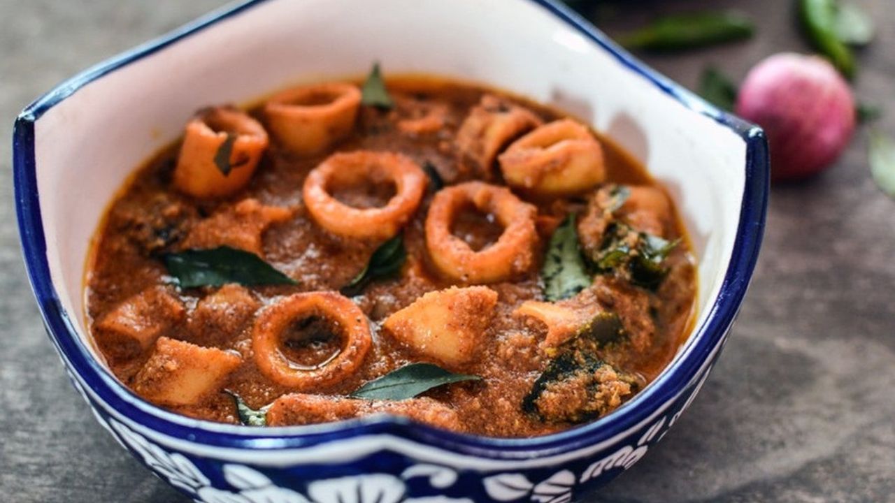 Homemade Spicy Curry Calamari Ring