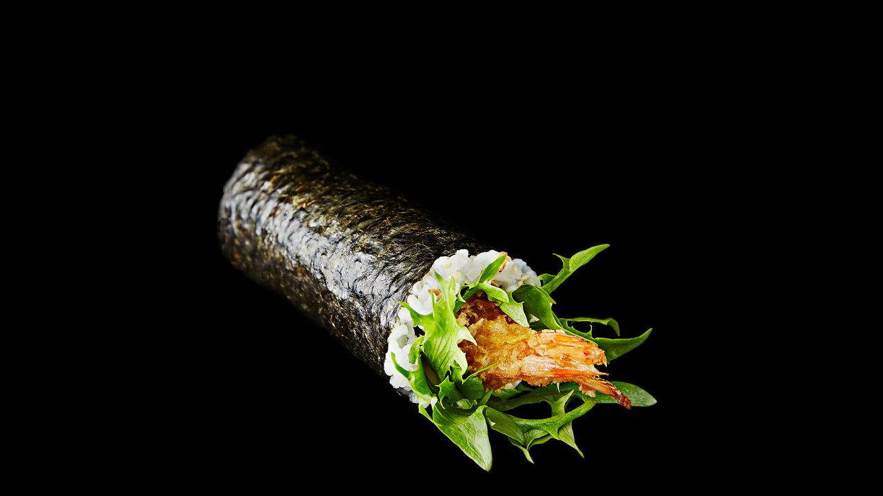 Panko Prawn White Rice Handroll
