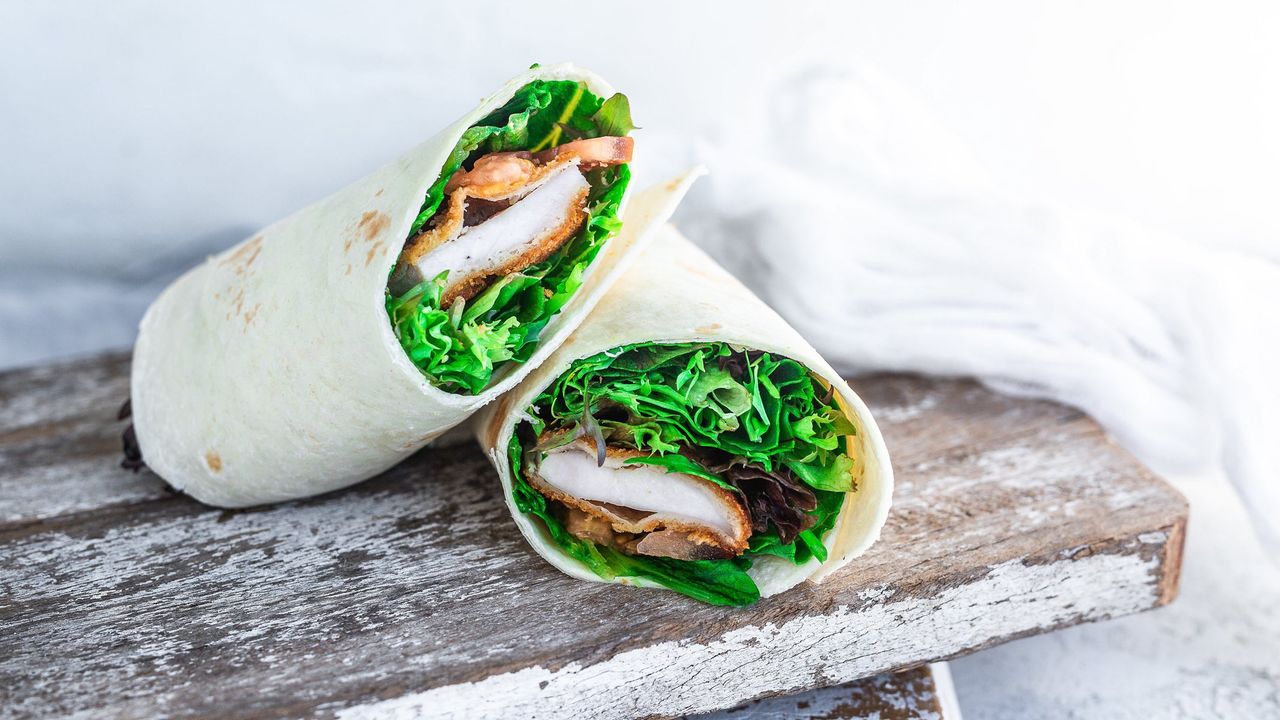 Chicken Schnitzel Wrap