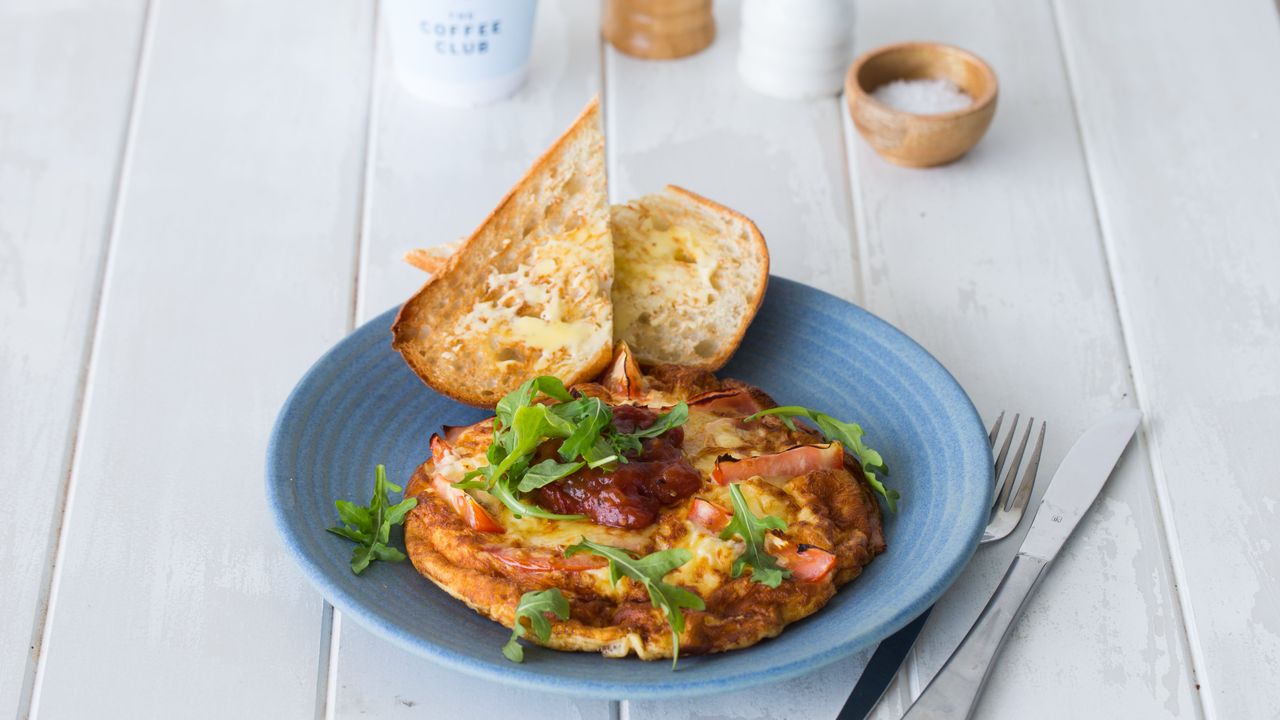 Ham, Cheese and Tomato Omelette