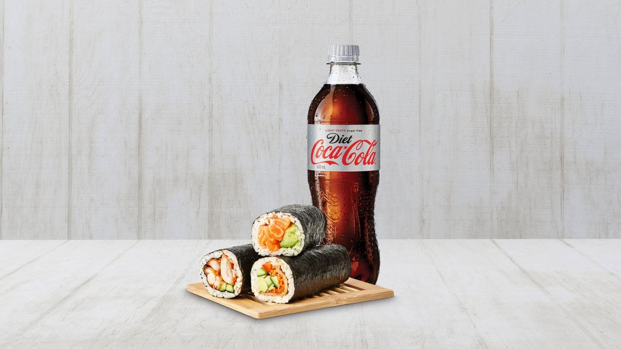 3 Sushi Rolls and 600ml Drink