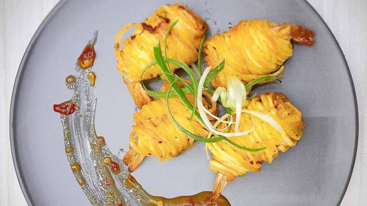 Potato Wrapped Prawn