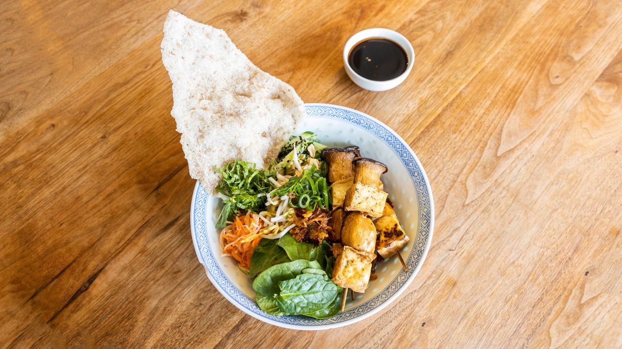 Noodle Salad with Tofu & Mushroom (Vegan)