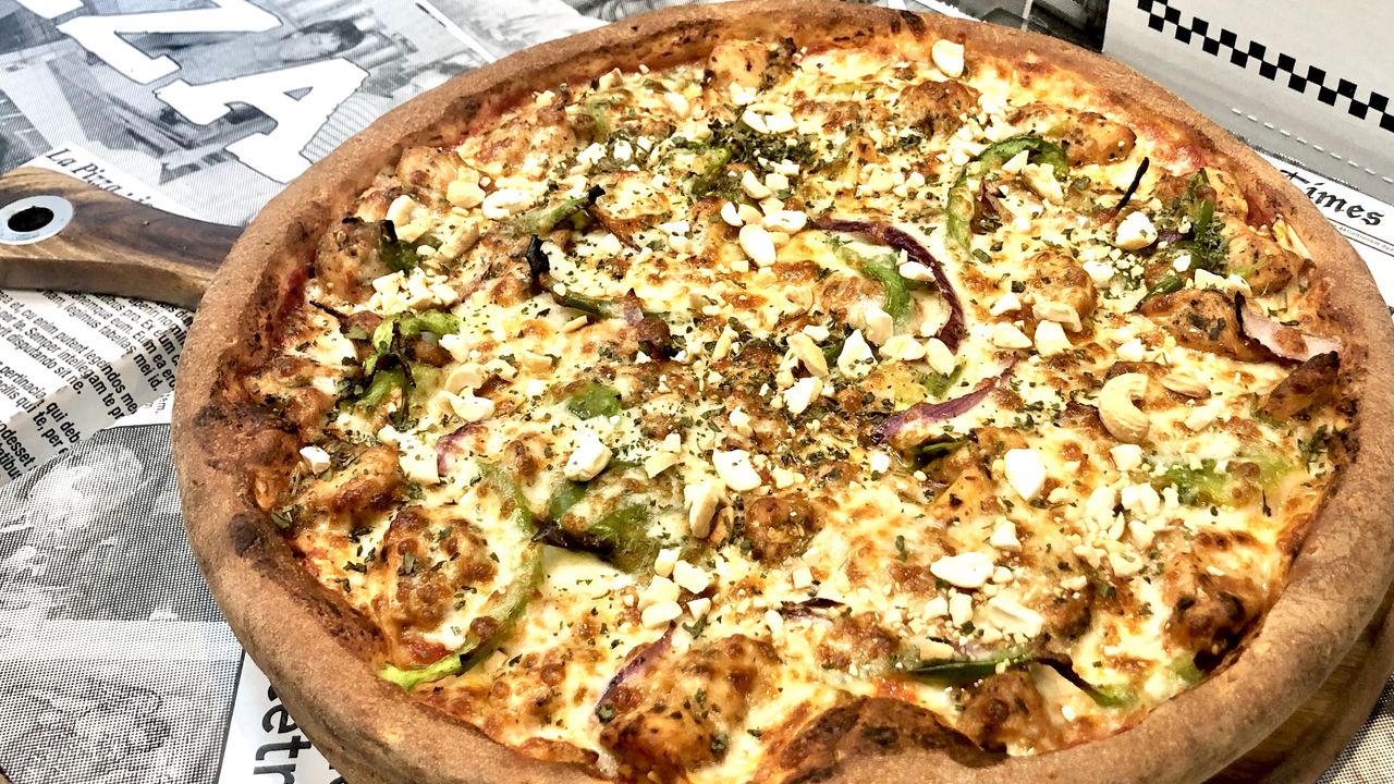 Satay Chicken Pizza
