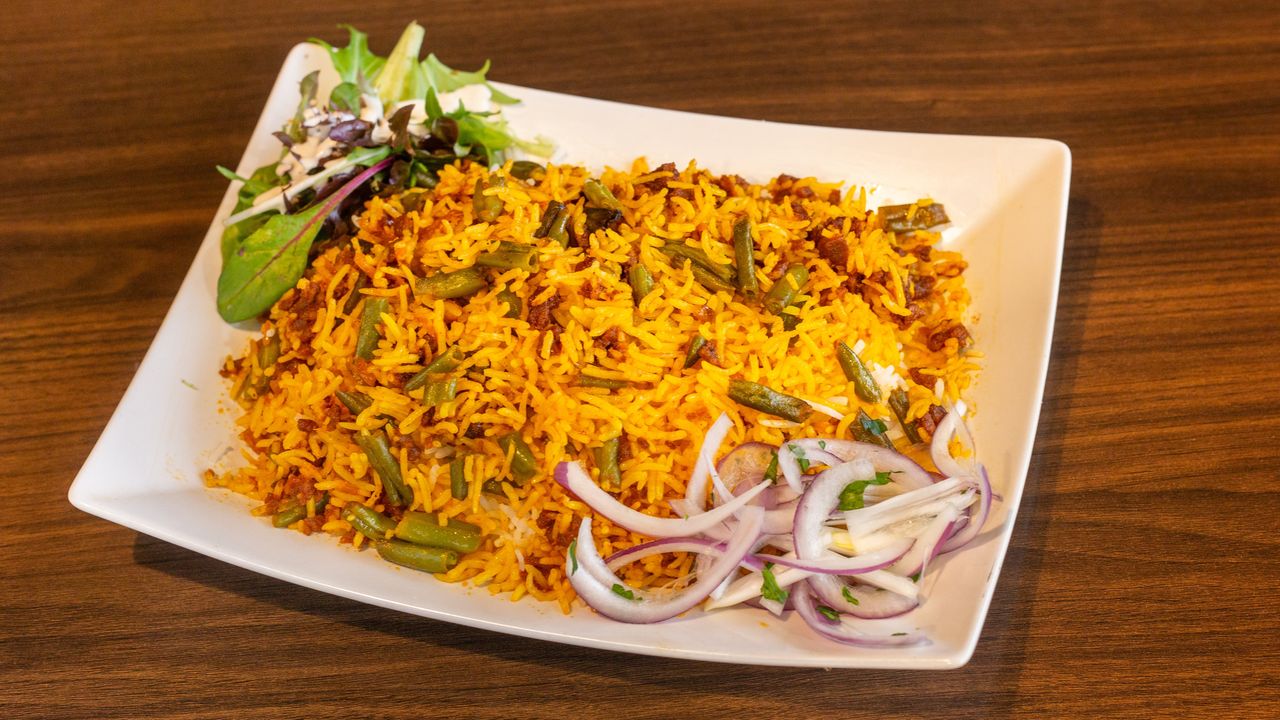 Green Beans & Rice Biryani (Loobia Polo)