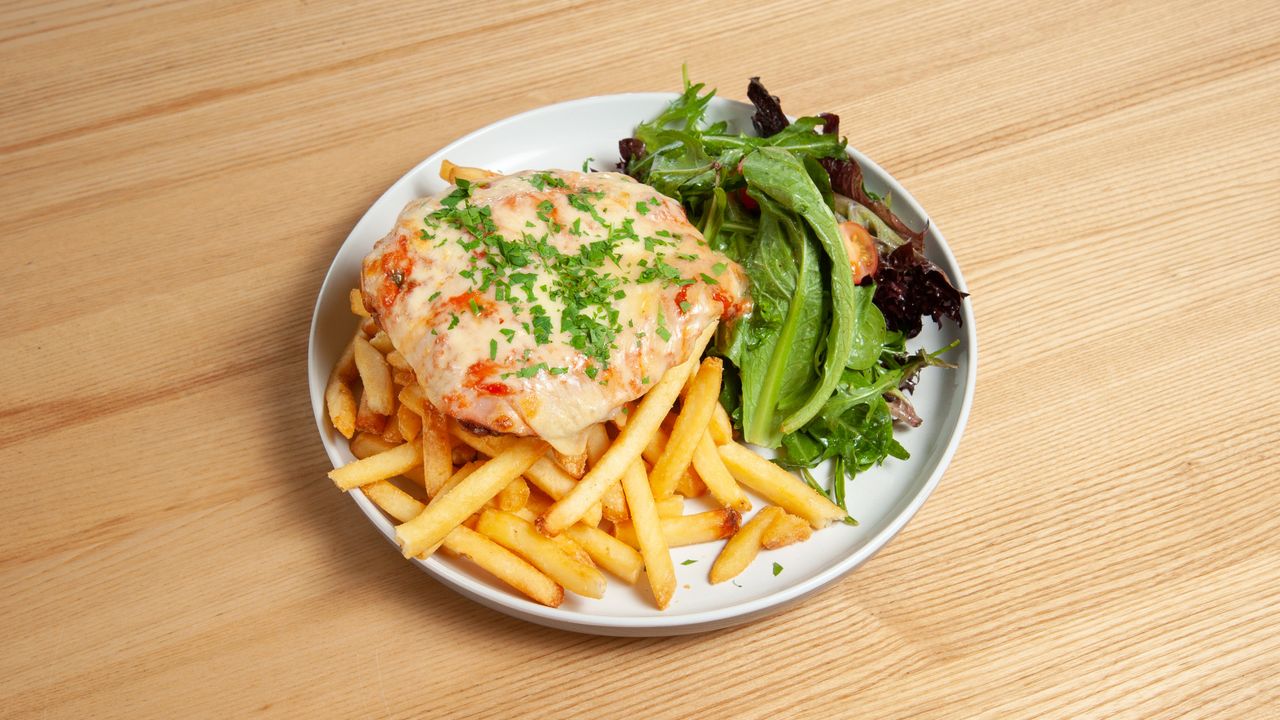 Chicken Parma and Chips