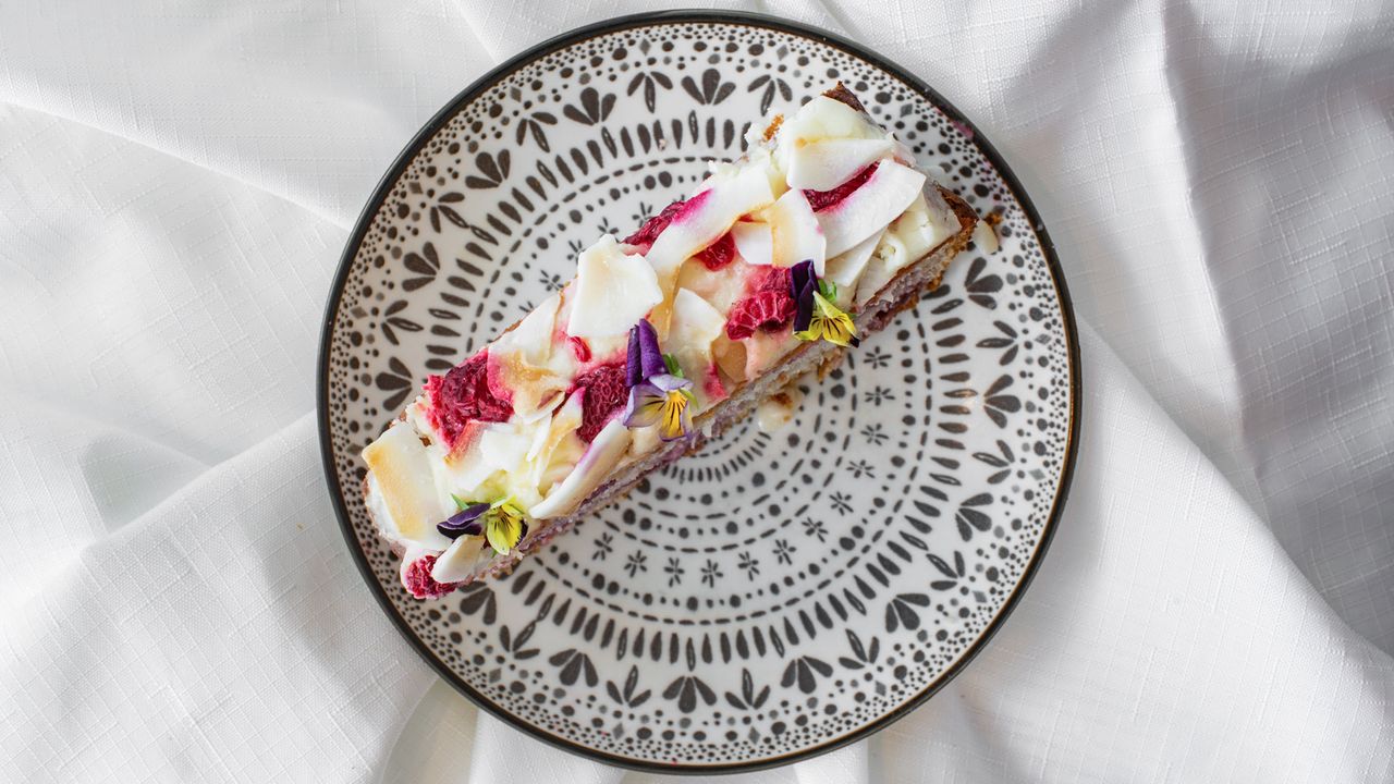 Raspberry and coconut loaf
