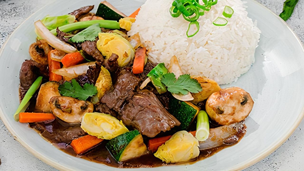 Mongolian with Jasmine Rice