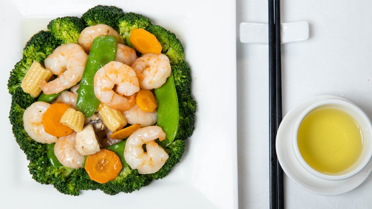 King Prawns with Seasonal Vegetable