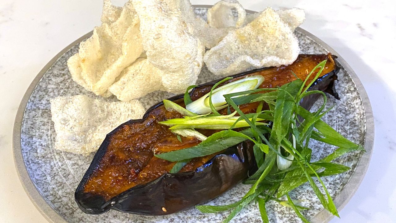 Grilled Eggplant with Harissa & Sherry Glaze (VG)(GF)