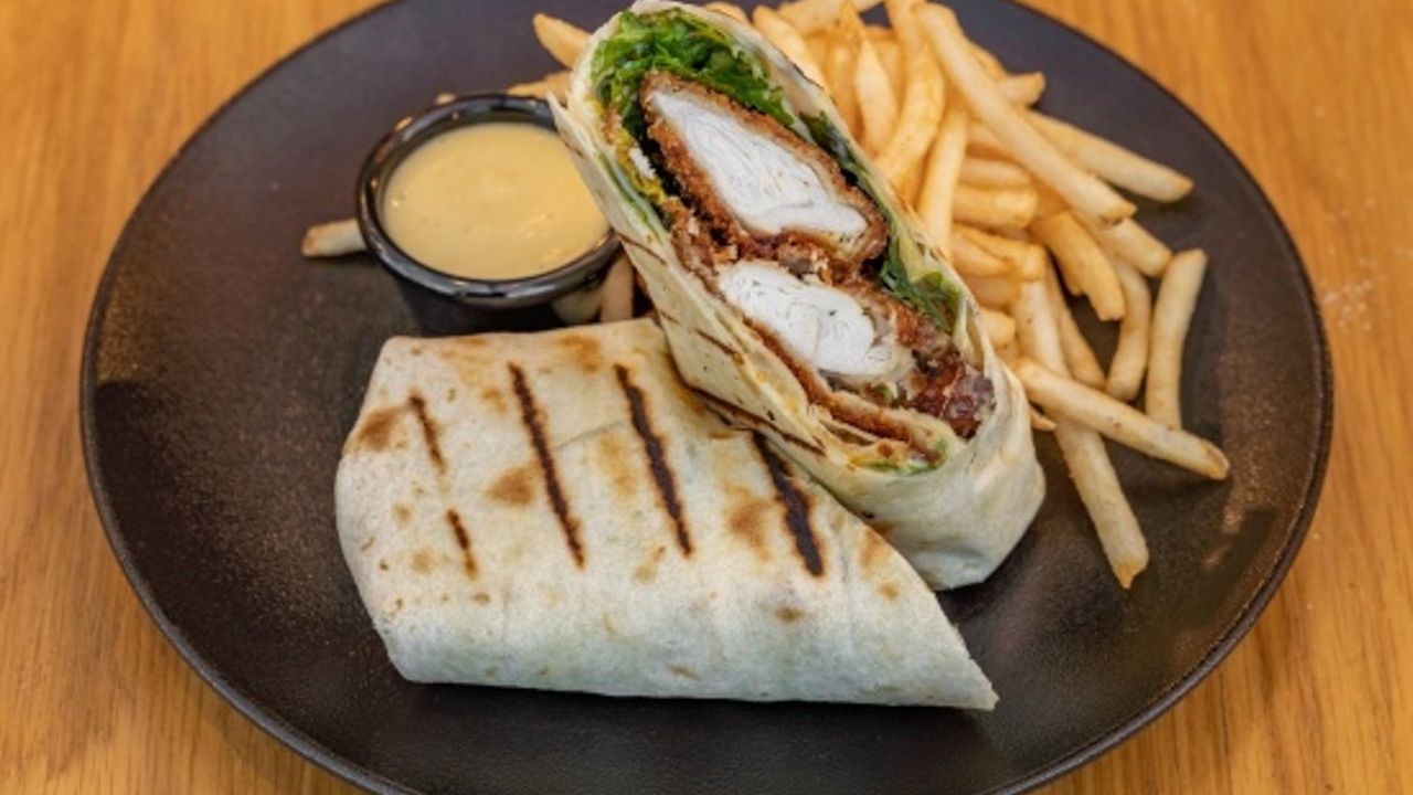 Chicken Caesar Wrap & Fries