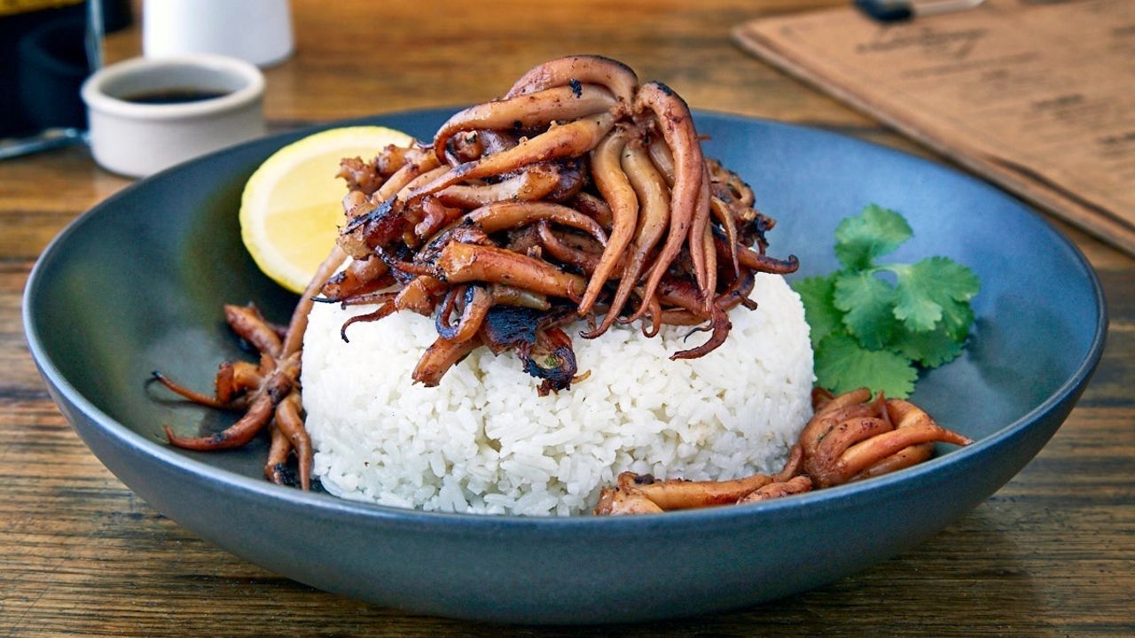 Marinated and Char Grilled Octopus