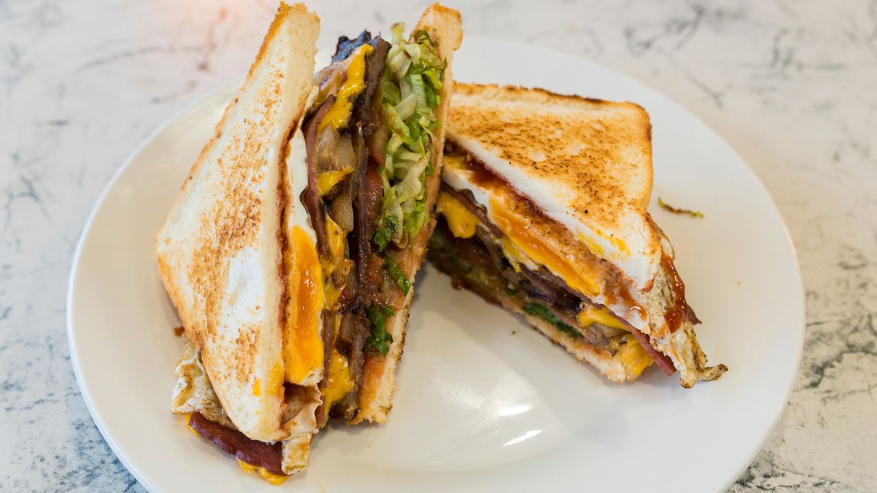Steak Sandwich With the Lot