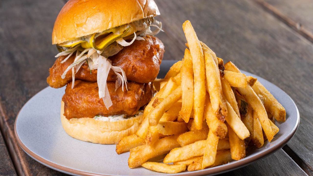Fish Burger and Chips