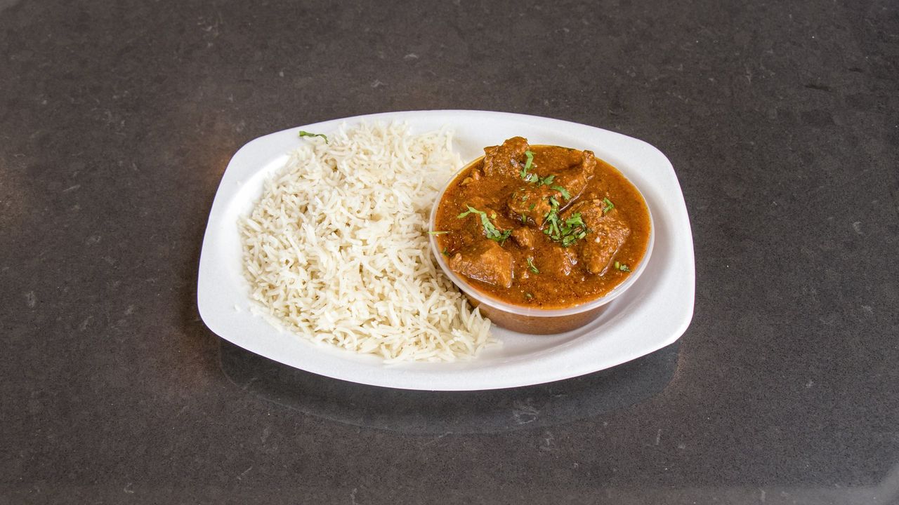 Lamb Rogan Josh with Rice