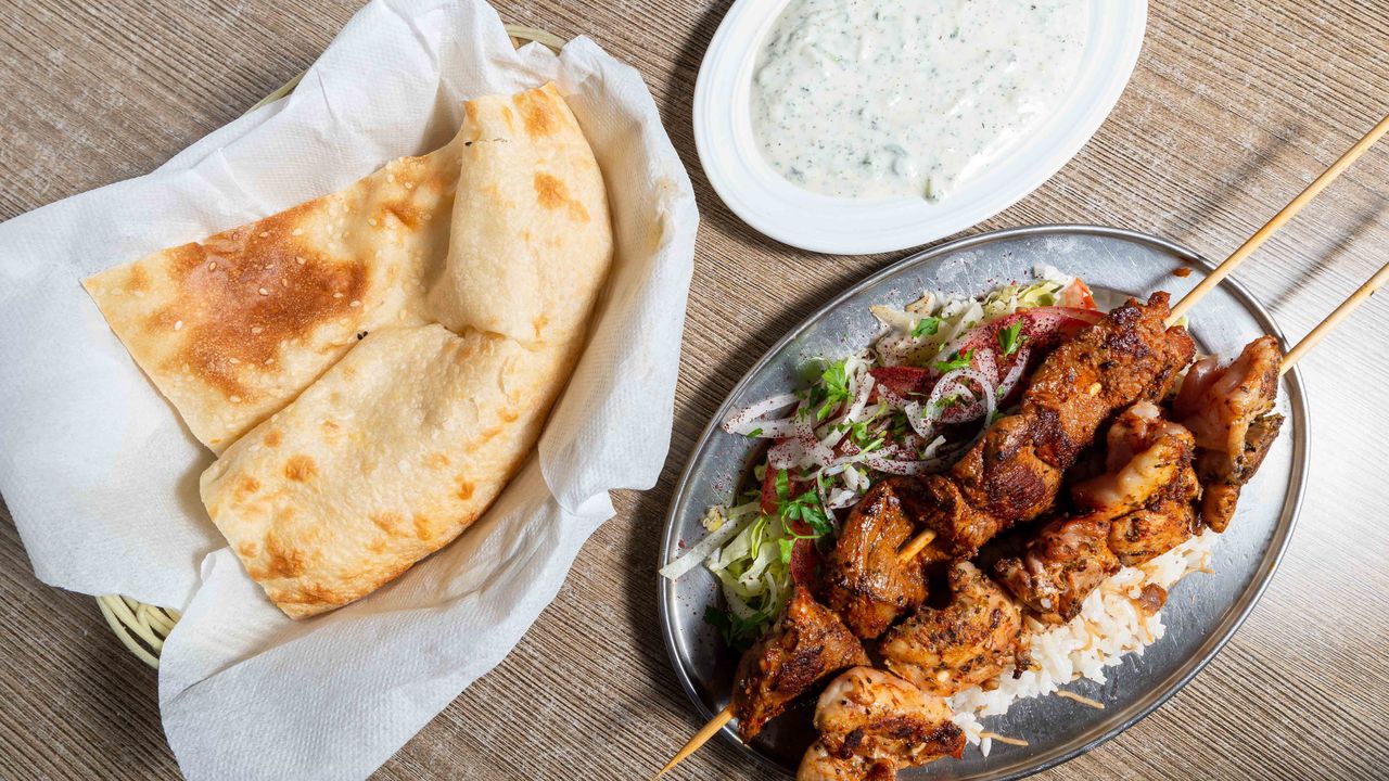 Chargrilled chicken shish meal