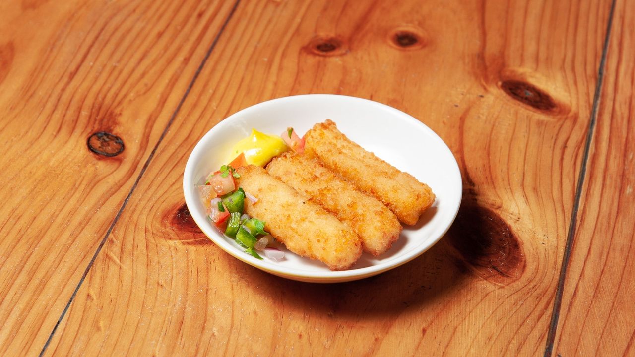 Fried Silky Cheese Croquettes with Yellow Mojo (3pcs)