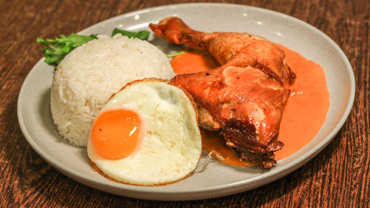 Deep Fried Chicken Maryland and Egg on Rice