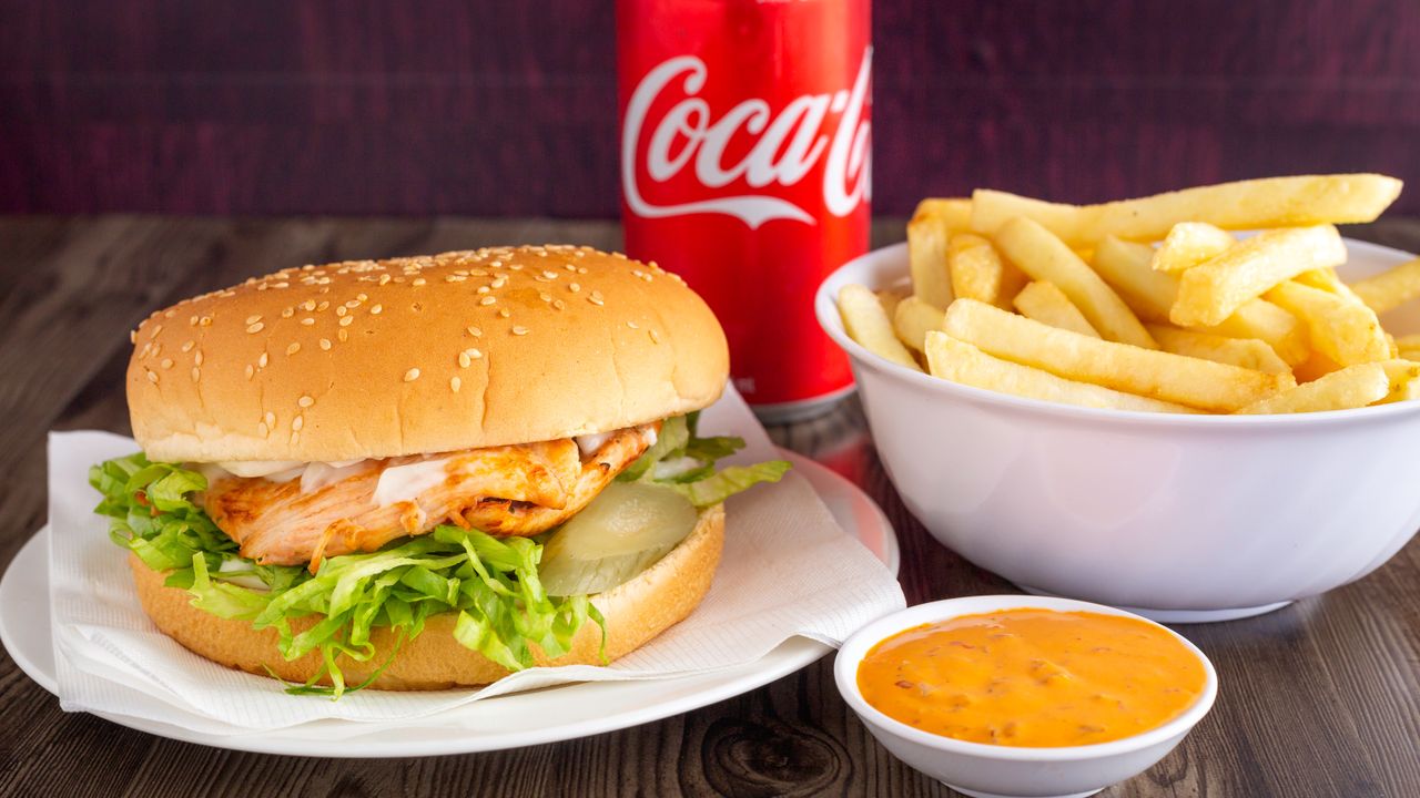 Chilli Chicken Burger Meal