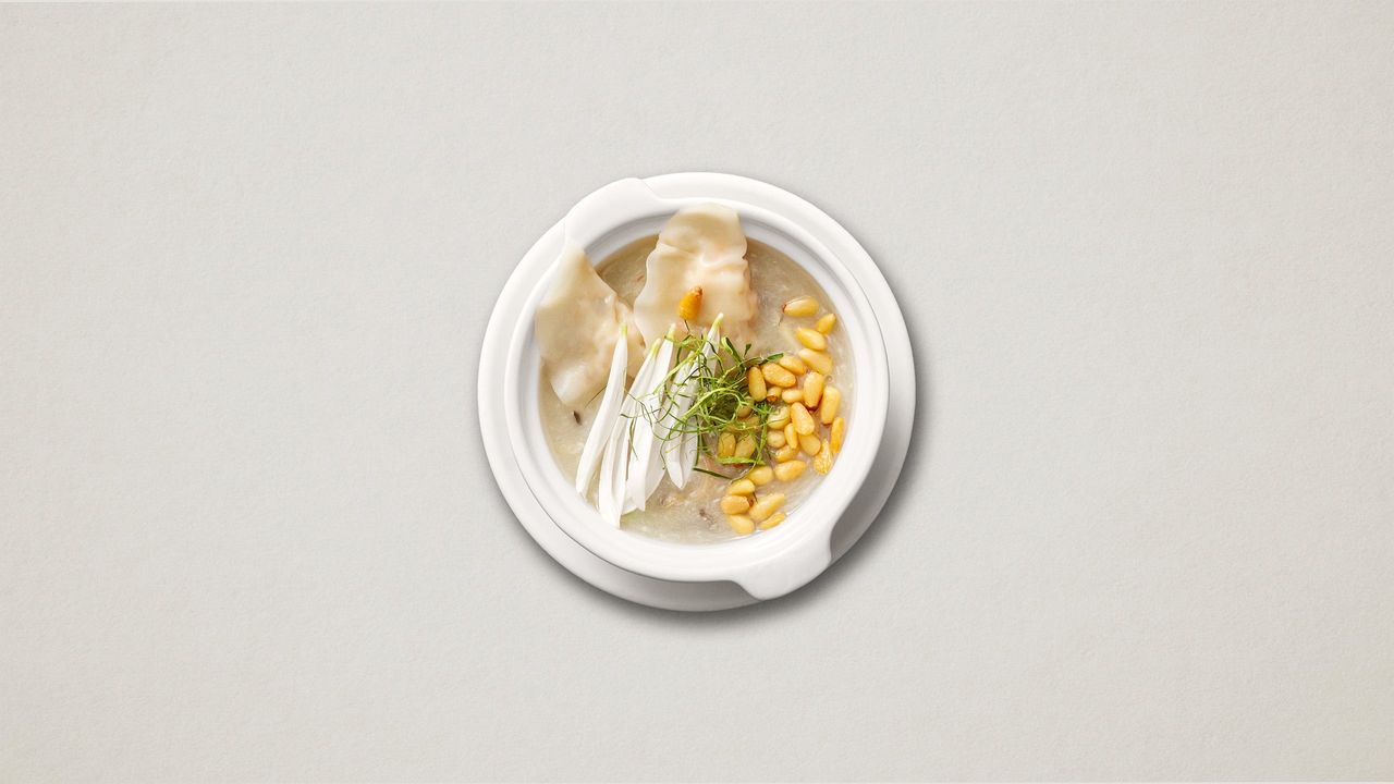 Shunde Dumpling, Fish and Pine Nut Soup