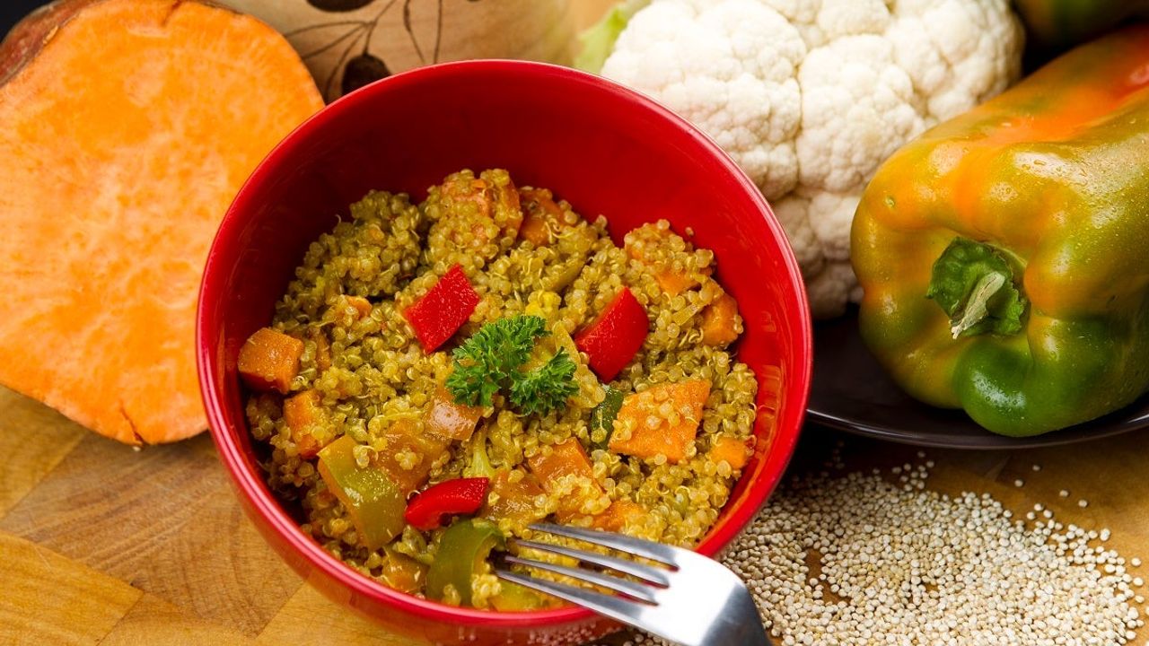 Spicy Sweet Potato and Quinoa Salad