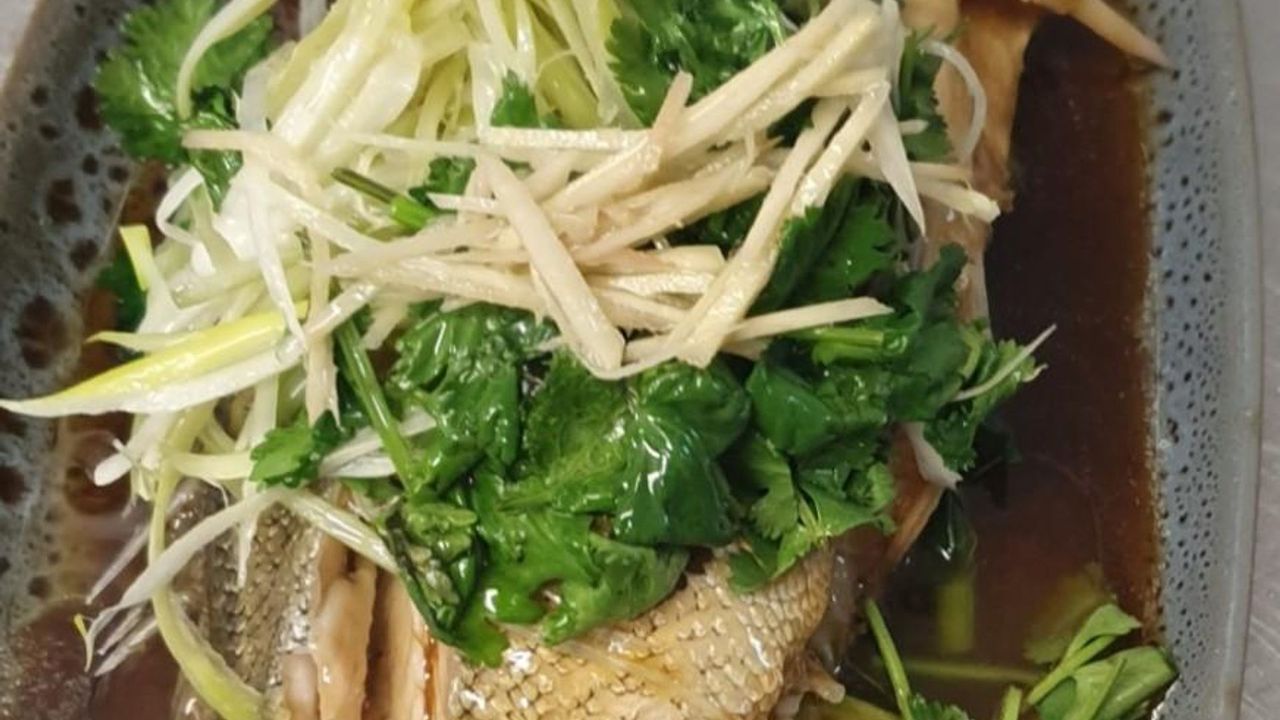 Steamed Fish with Ginger & Shallots