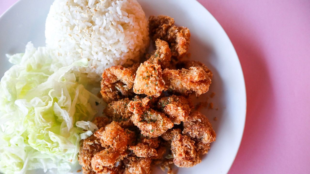 Crispy Fried Chicken with Rice