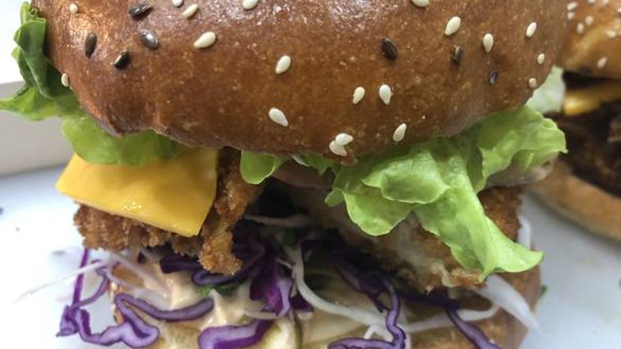 Chicken Breast Schnitzel Burger& Chips Combo