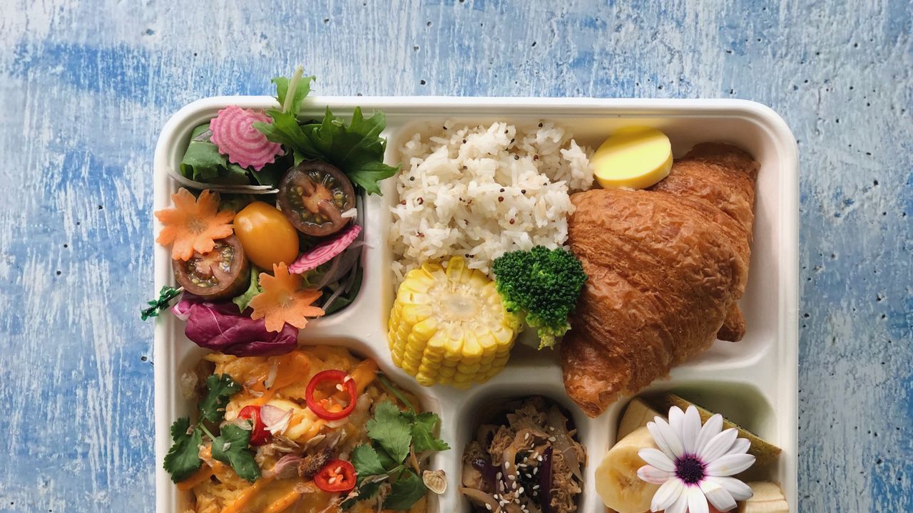 Crab Meat Scramble Bento