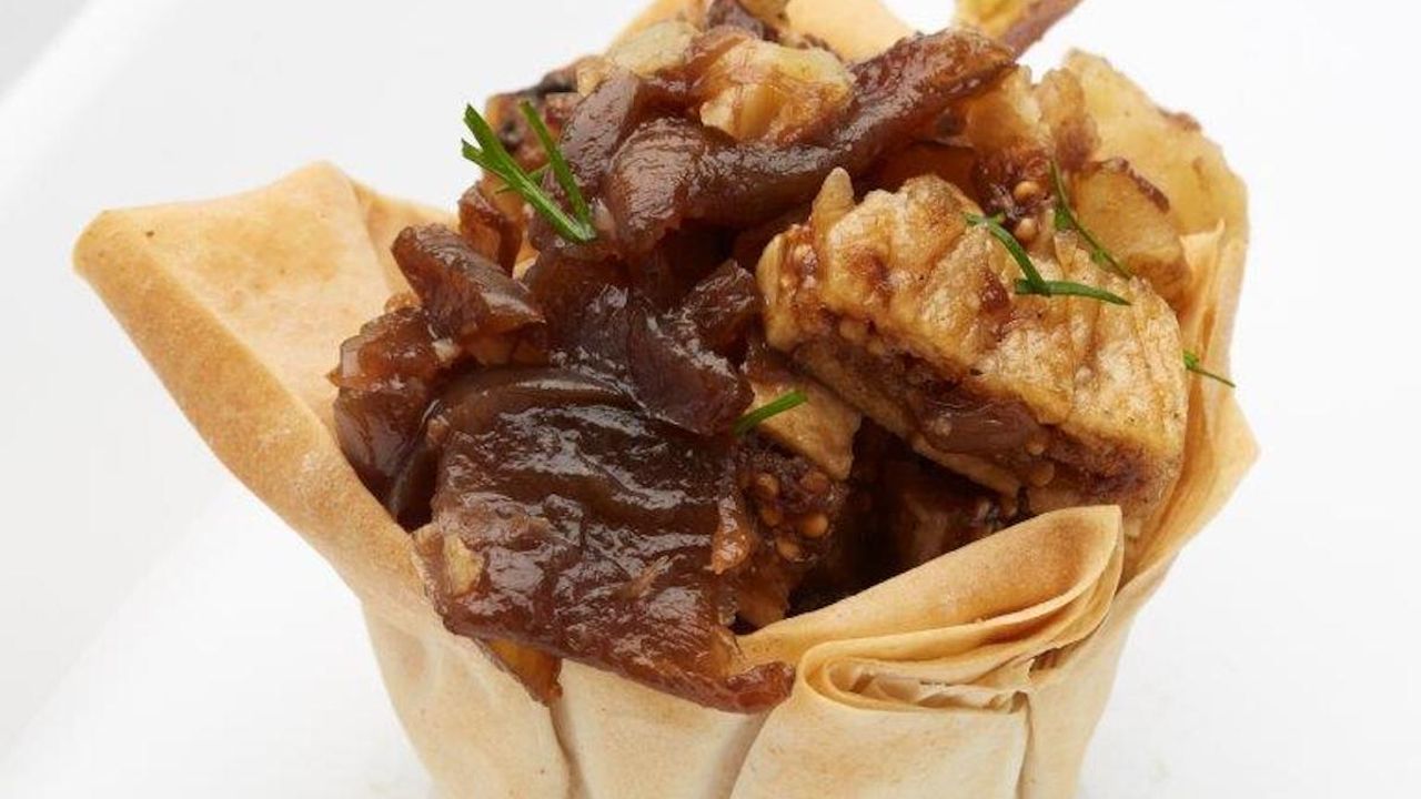 Fig and Walnut Filo Basket - Vegan