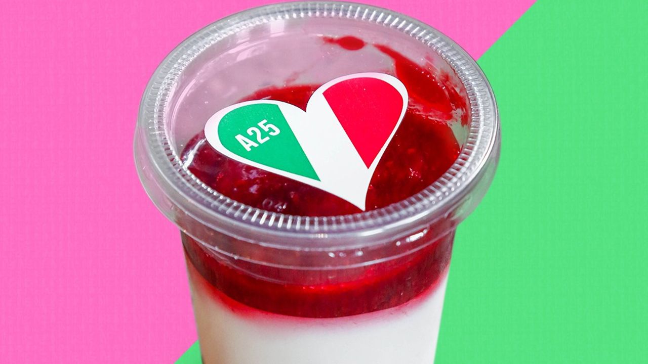 Vanilla Pannacotta with Rasberry Coulis