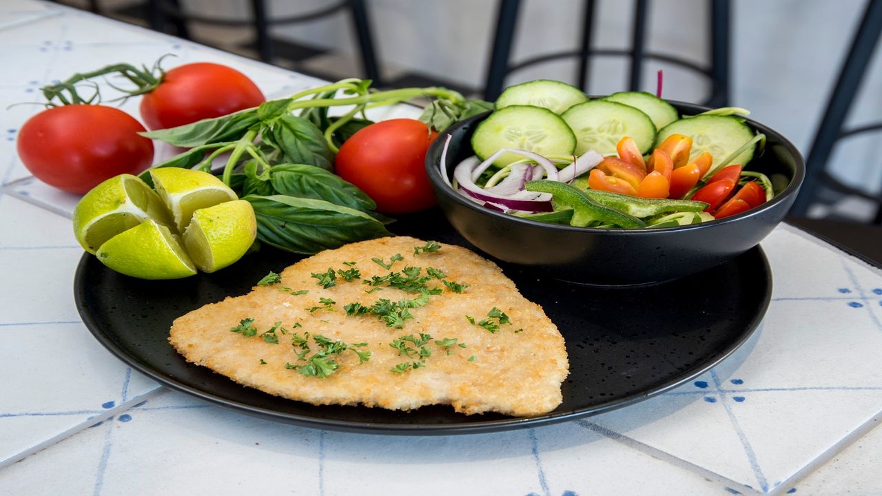 Chicken Schnitzel with Pasta