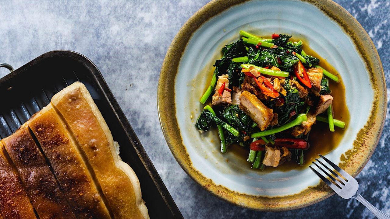 Ka-Na Moo-Krob (Spicy)