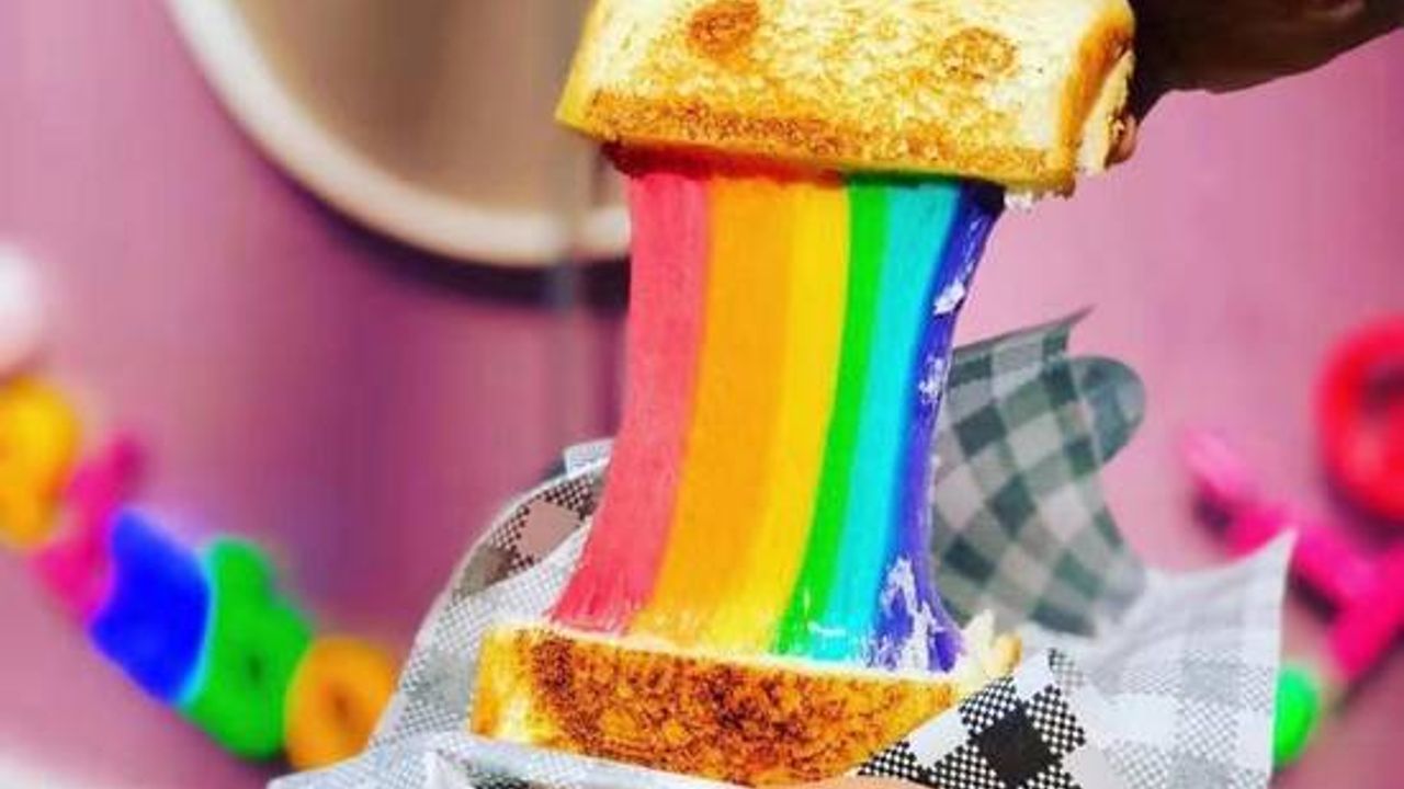 Rainbow Cheese Toastie