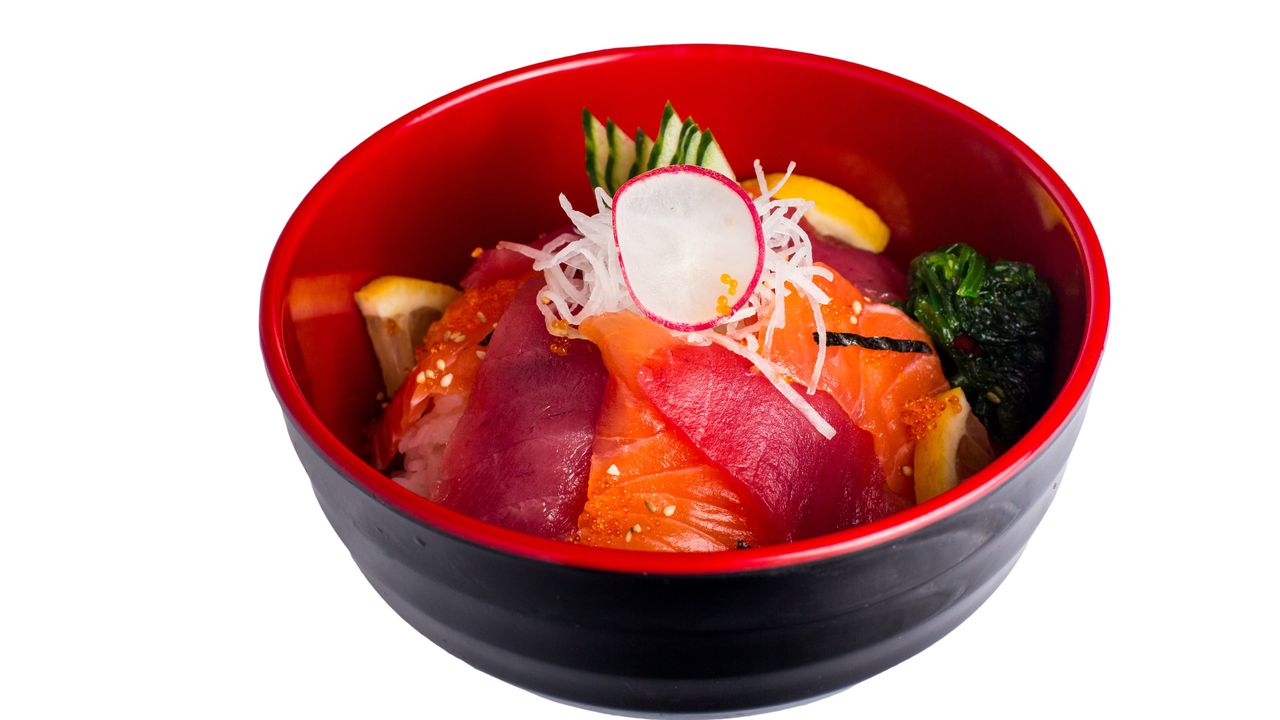 Salmon and Tuna Sashimi on Rice