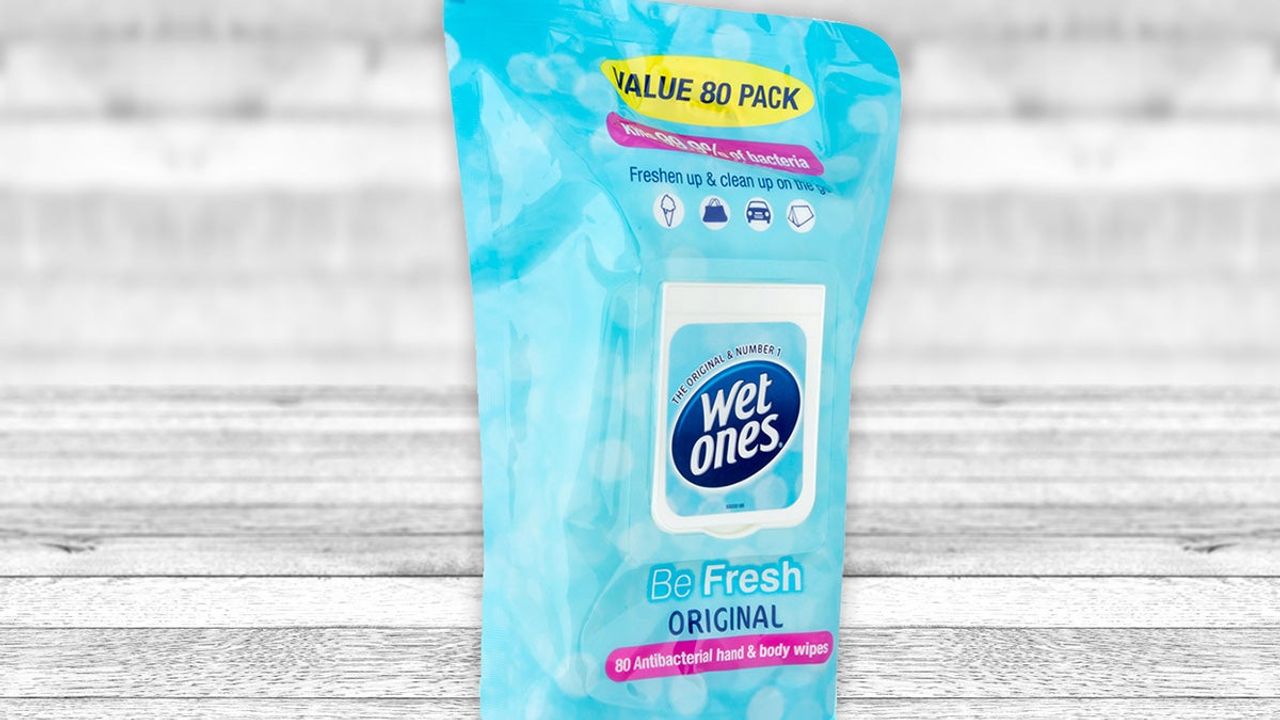 Wet Ones Antibacterial Hand & Body Wipes 80PK