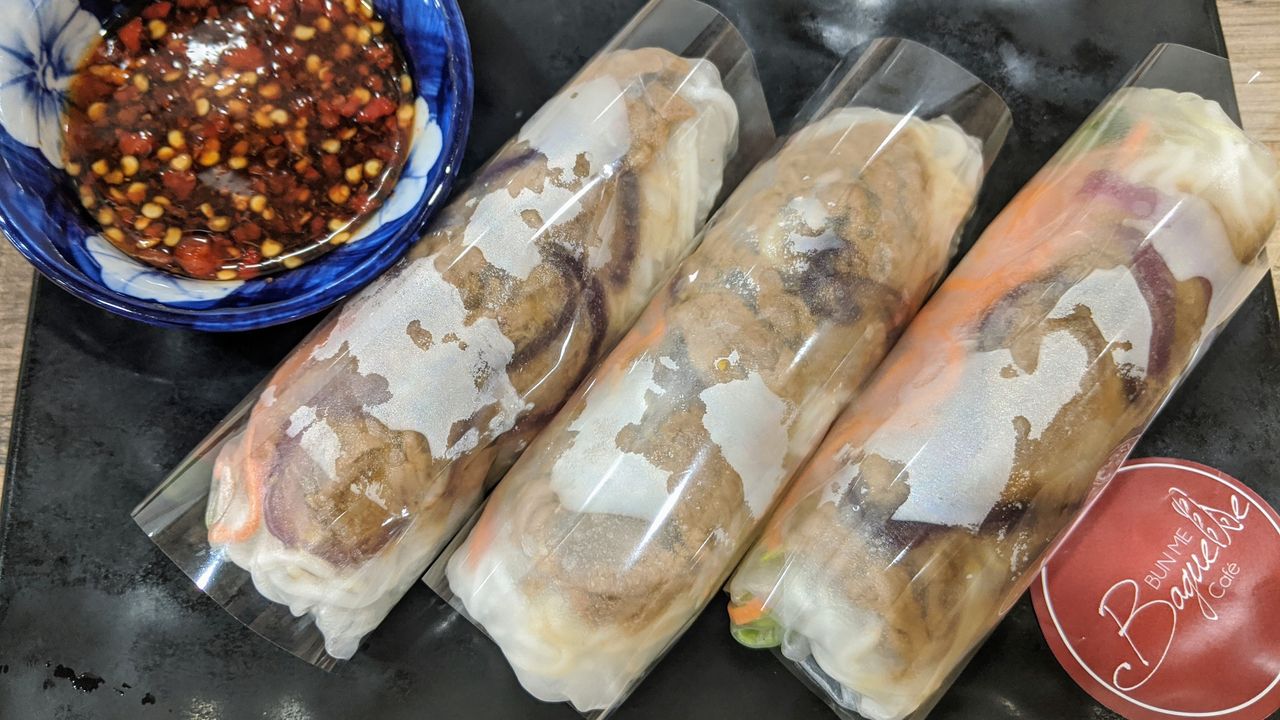 Stirf-fried Beef Rice Paper Rolls