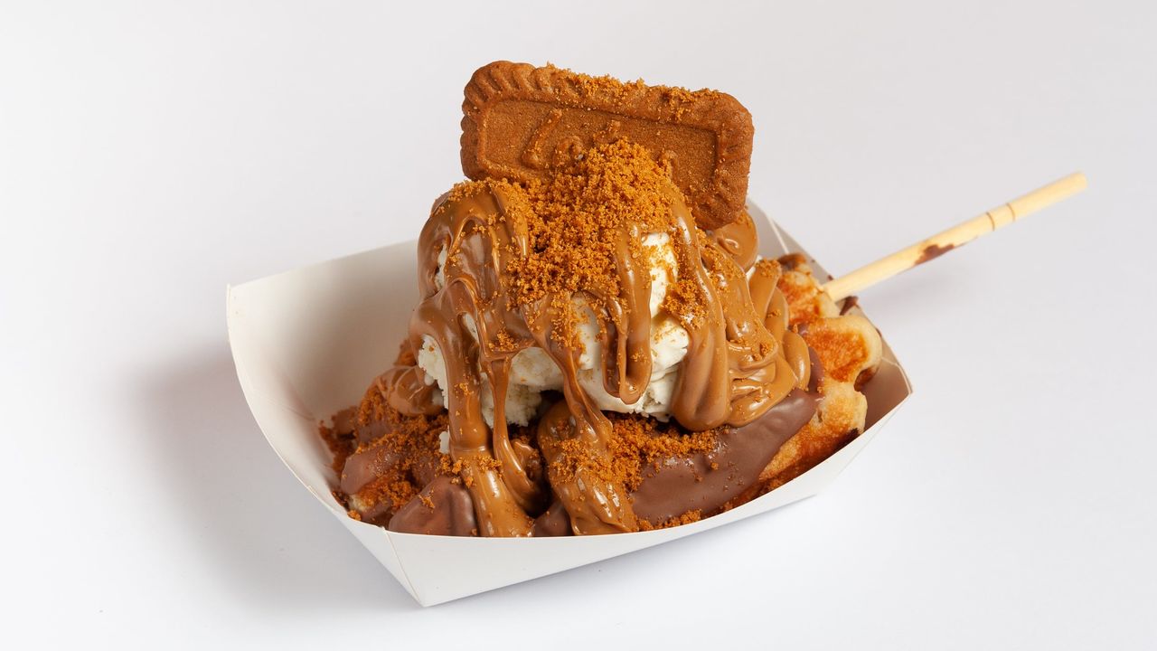 Caramel Biscotti Waffles