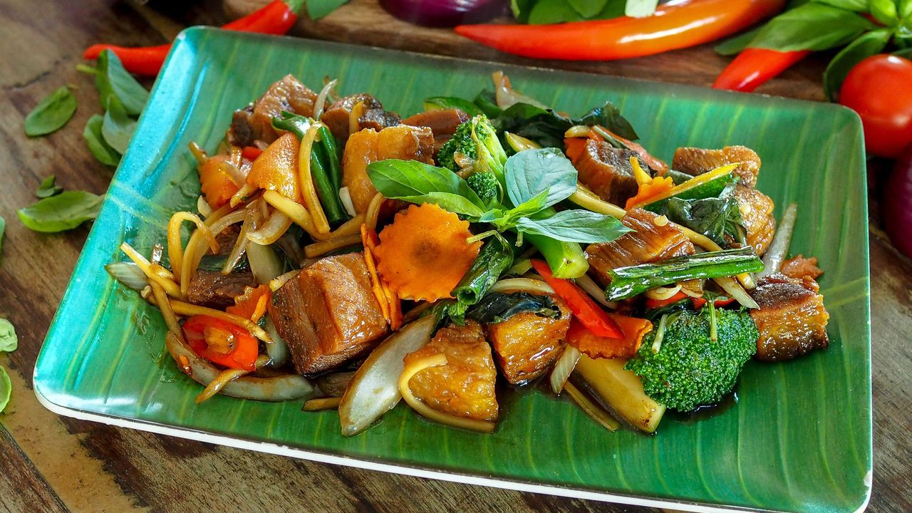 Crispy Pork w/ Chilli & Sweet Basil